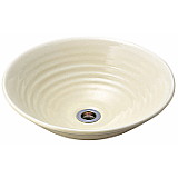 黄地白吹き手洗い鉢